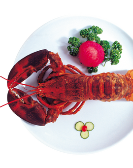 Baked Lobster With A Garnish